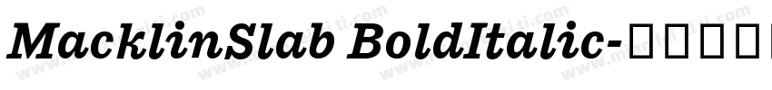 MacklinSlab BoldItalic字体转换